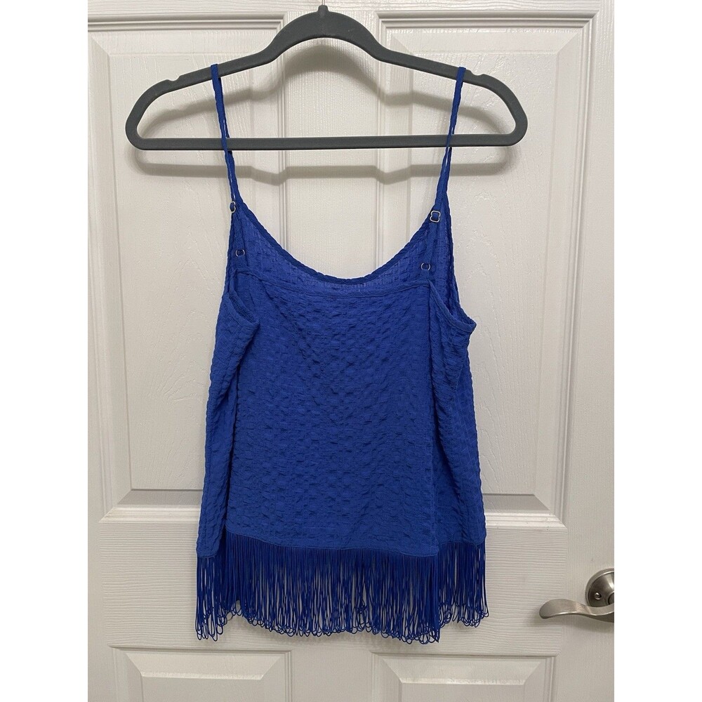 Lilly Pulitzer Size Small Naeem Fringe Tank Top Camisole Blue - Picture 6 of 8